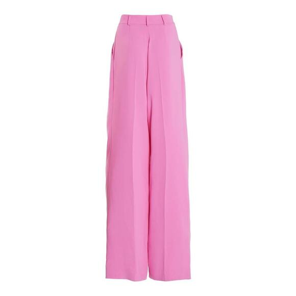 OSCAR DE LA RENTA Wide Leg Silk Georgette Pants in Roh Pink 2 - Picture 6 of 6